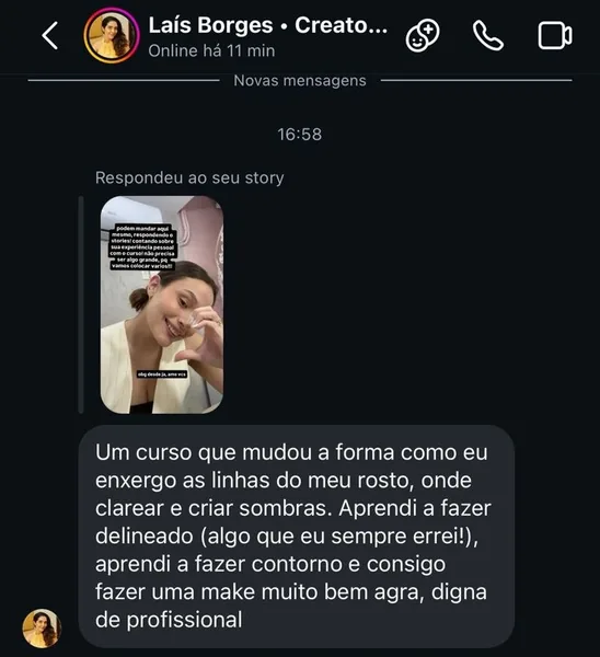 Depoimento de aluna 1