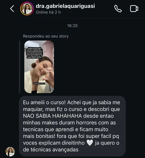 Depoimento de aluna 3