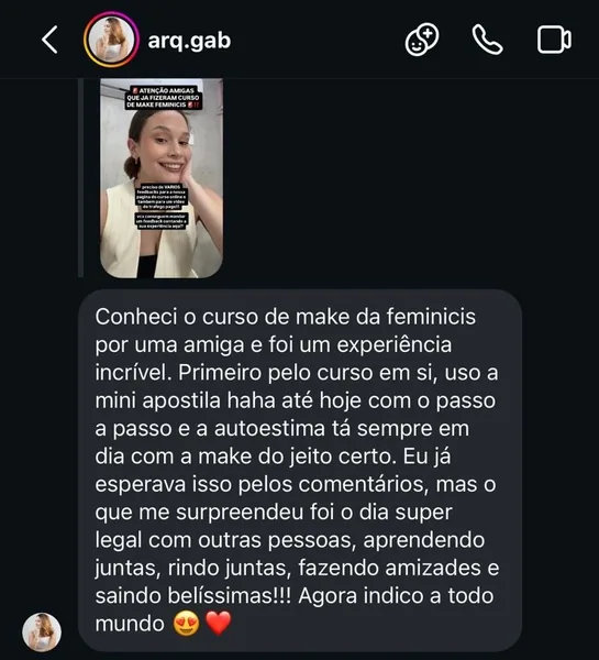 Depoimento de aluna 5