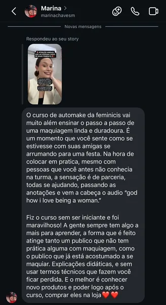 Depoimento de aluna 7